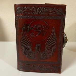 (047) NEW Handmade Genuine Leather “Eye of Horus & Pegasus” notebook/ journal